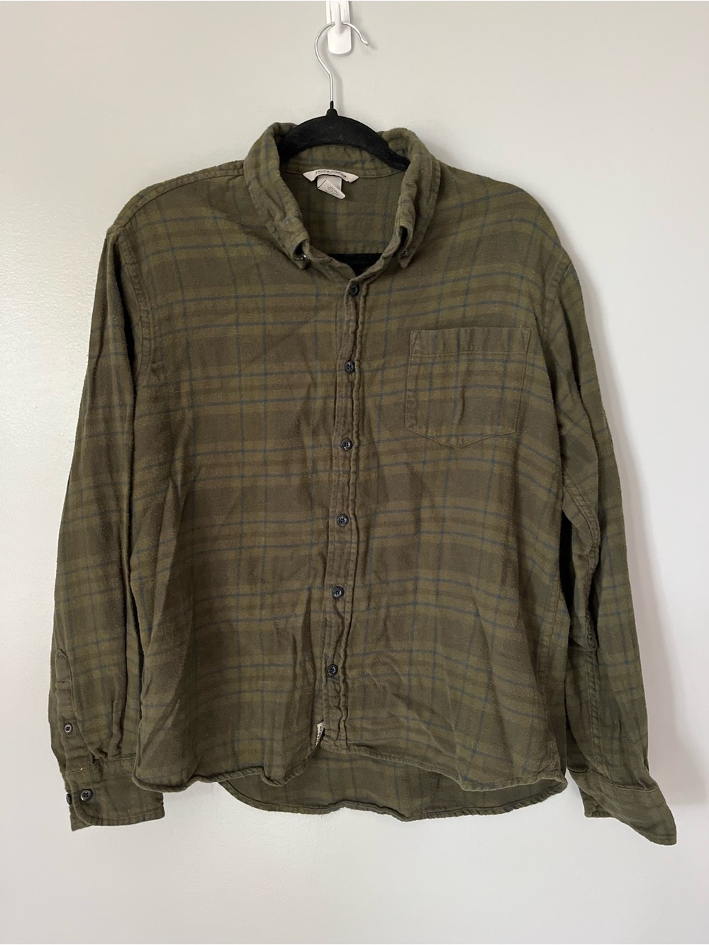 Field & Stream Men’s Green Plaid Flannel Button Down Shirt Size Large